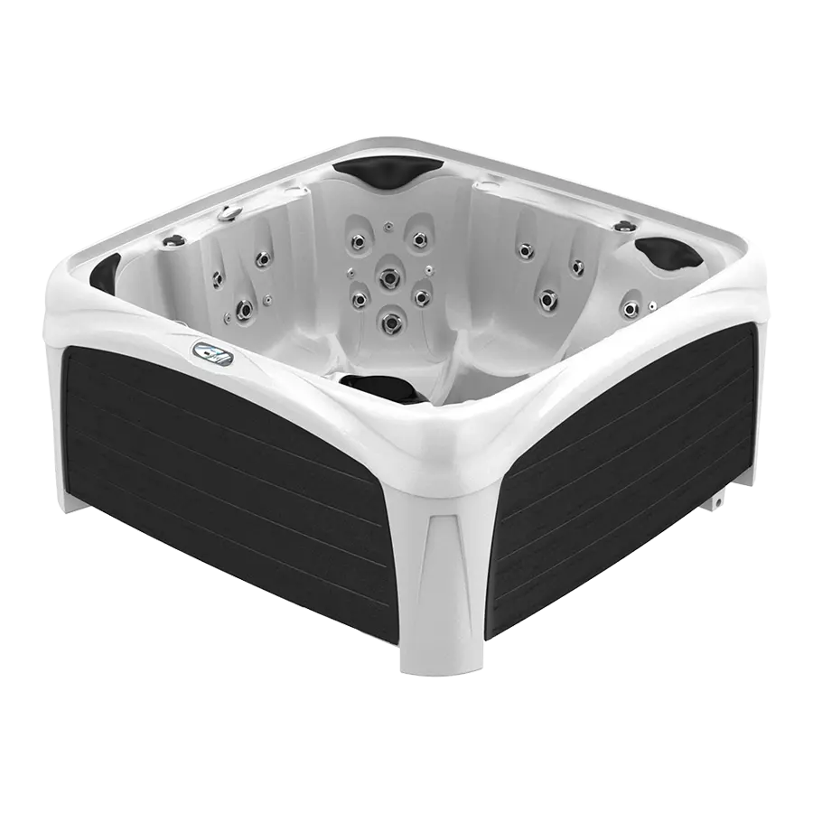 White Diamond Spa with Black Panels
