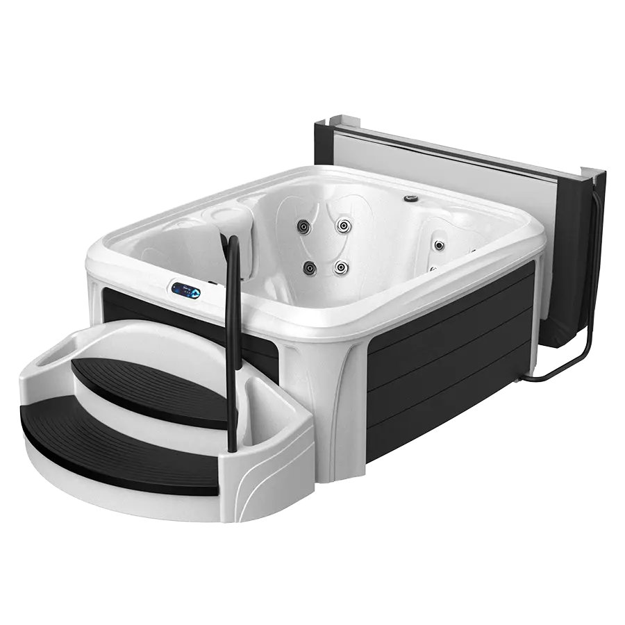 White Diamond Spa with Black Panels