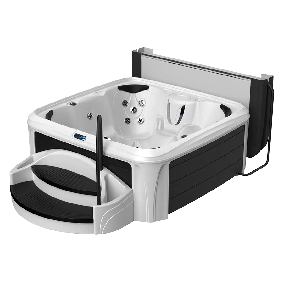 White Diamond Spa with Black Panels